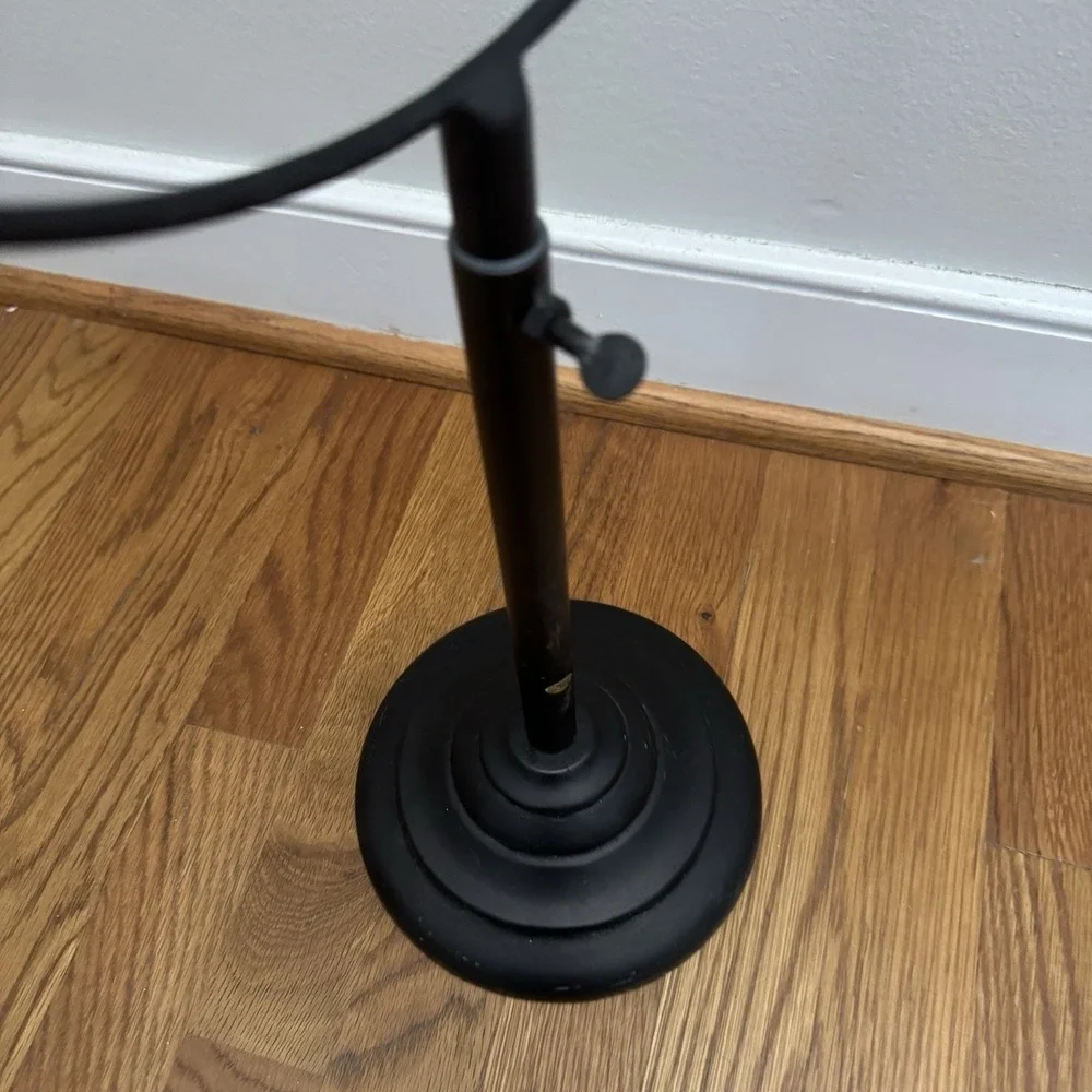 Black Metal Iron Wreath Stand Holder with Adjustable Height Up To 32